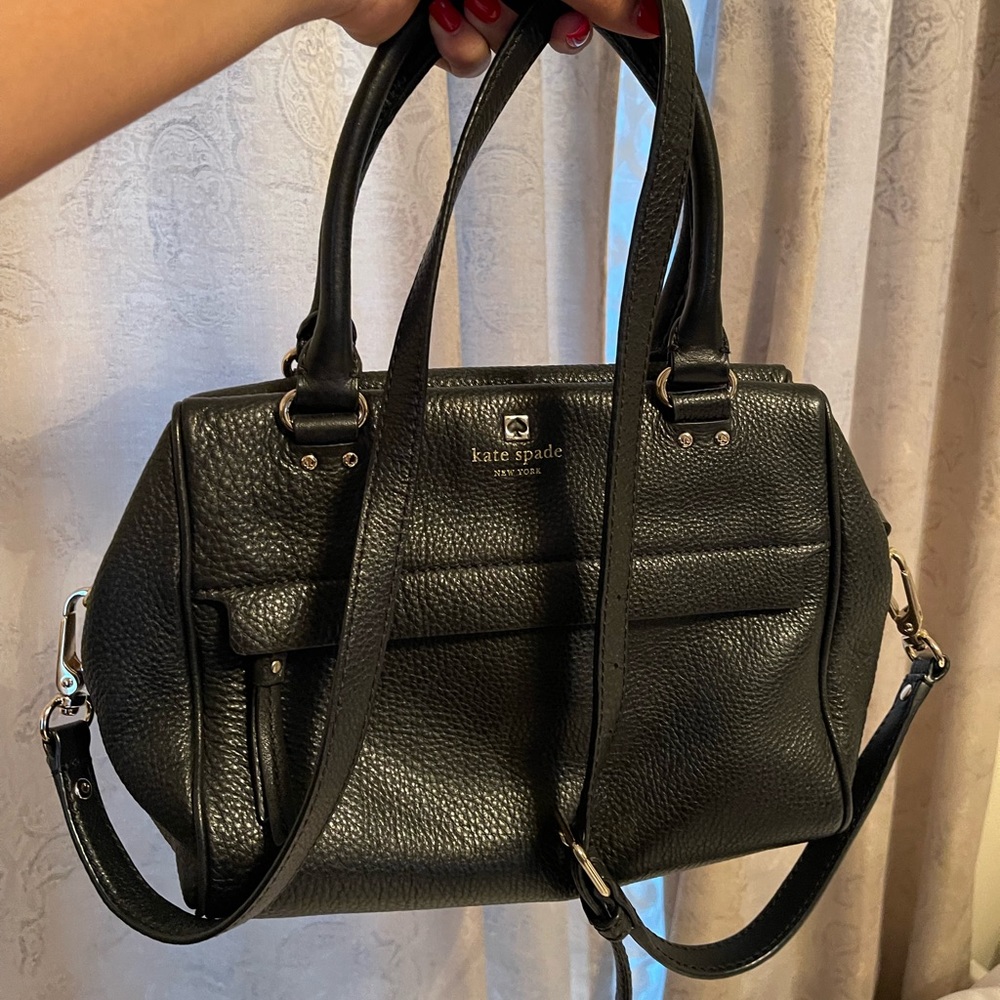 Kate Spade black leather cross body bag